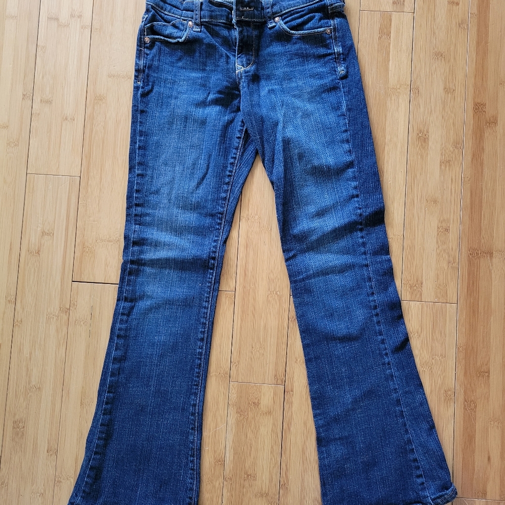 Flare blue jeans